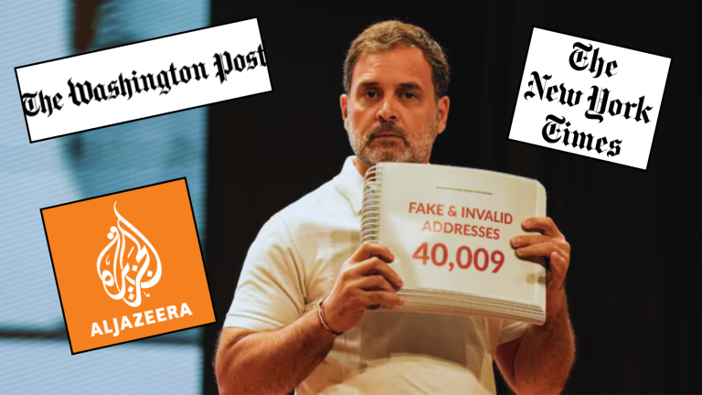 International media promotes Rahul Gandhi's fake claims of election rigging.