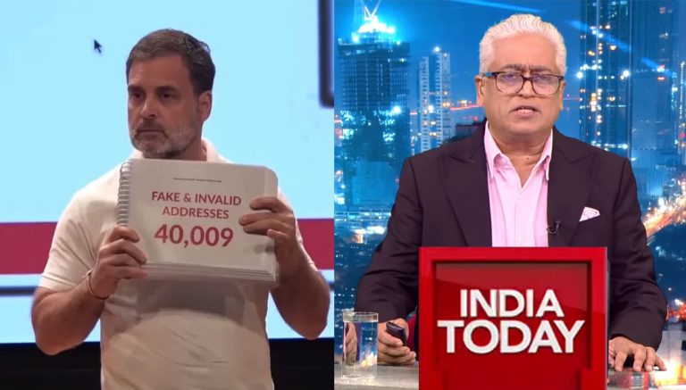 80 voters in 10 sq feet house? Rajdeep Sardesai cites India Today report to amplify Rahul Gandhi’s ‘vote chori’ claims, the report itself debunks Congress’ claims