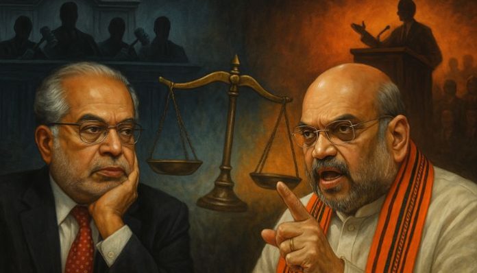 Retired judges clash over Amit Shah’s critique of Justice Reddy and Salwa Judum judgment, raising debate on judicial accountability in democracy