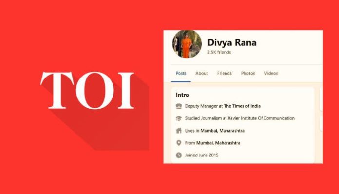 The Times of India distances itself from 'Deputy Manager' who abused my mother as ran*i and hij*a, first claims not our employee and then calls Facebook handle 'fake account' of staffer
