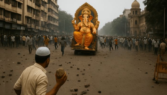 Islamists spit on Ganesh idols, hurl stones from mosques: Ganesh Visarjan processions attacked in Karnataka; 21 arrested