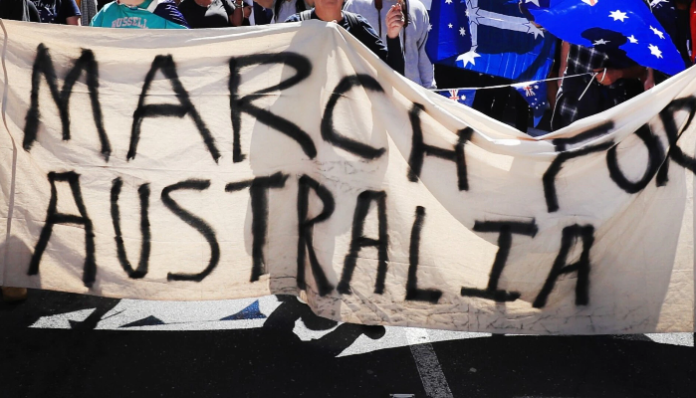 Neo-Nazi anti-immigration march in Australia targeting Indian migrants with hate slogans