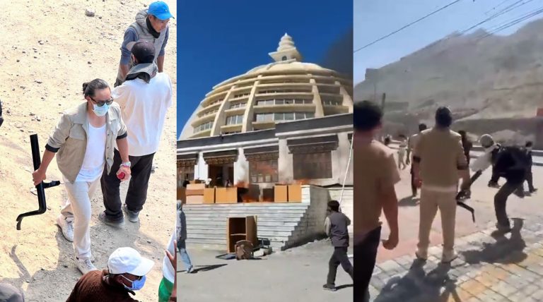 Video shows Congress councillor leading violence in Ladakh? Sonam Wangchuk instigated violence, had instructed protestors to wear masks and hoodies to hide identity: Details