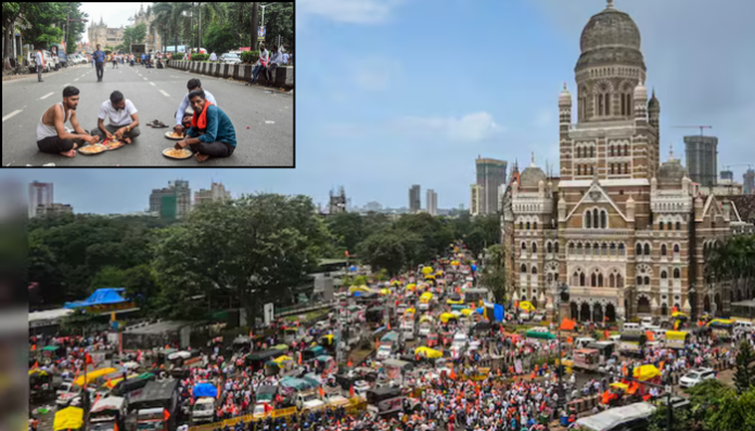 The protestors are demanding reservation for the Maratha community.
