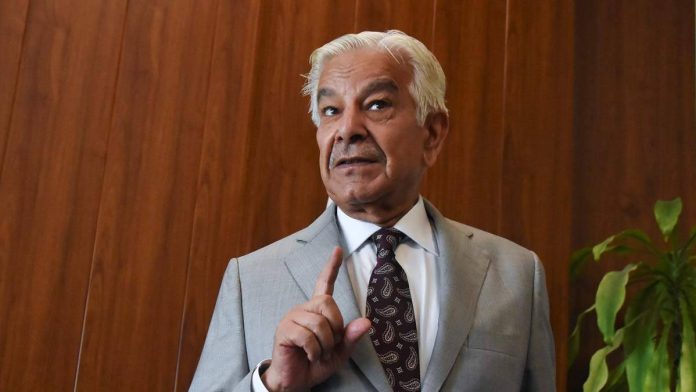 Khawaja Asif floodwaters blessing