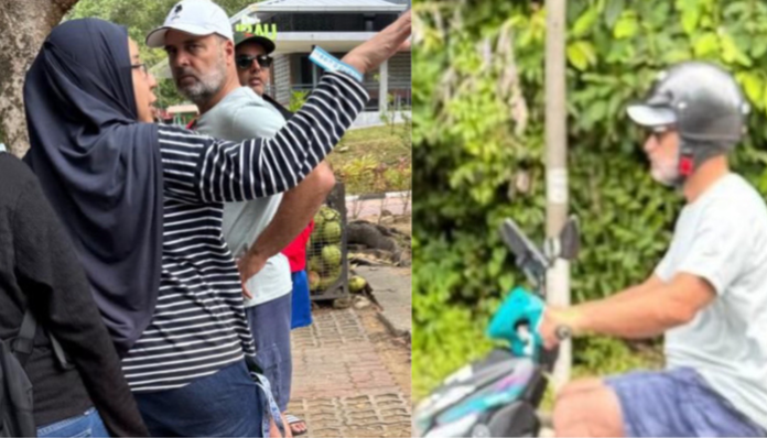 Rahul Gandhi was clicked vacationing in Malaysia.