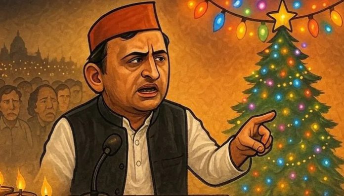 Akhilesh Yadav said that Christmas decoration in foreign countries is better than Diwali celebration in India.