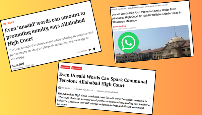 Certain media outlets gave misleading headlines about an Allahabad High Court judgment.