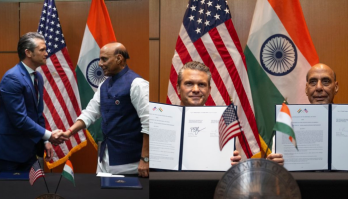 India and the US signed a 10-year defence framework in Malaysia.