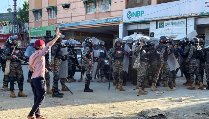 Pakistan tries to supress the public agitation in PoK.