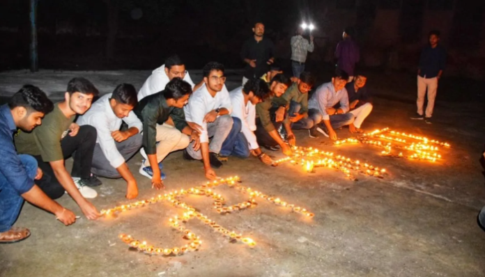 Diwali celebrated in Aligarh Muslim University for the first time.