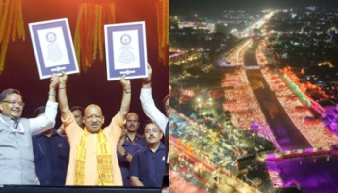 Ayodhya Deepotsav sets a world record with 26,17,215 lamps.
