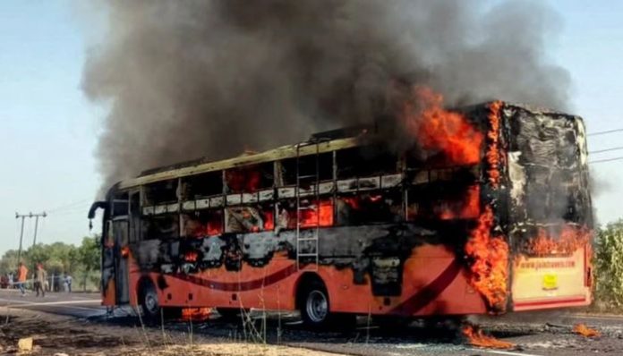 Jaisalmer bus fire FSL report