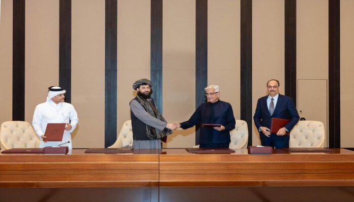Pakistan and Afghanistan agreed to a ceasefire in Qatar.