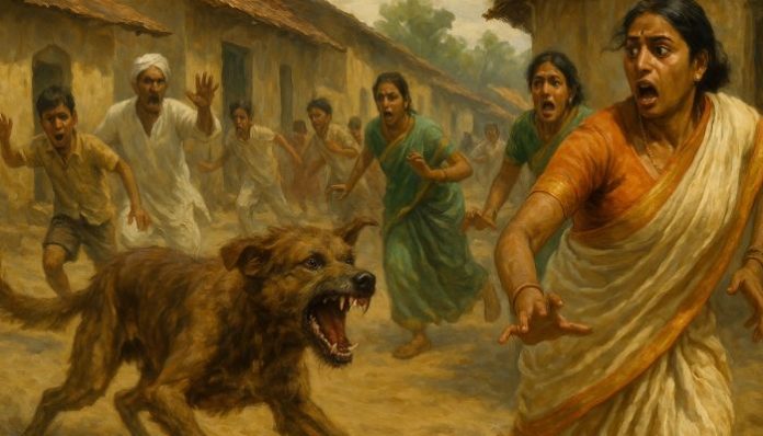 Rabid dog attacks villagers in Shivpuri’s Satnawada, injuring 35 people within four hours.