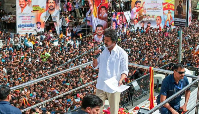 Over 40 people had died in a stampede caused in actor Vijay's rally.
