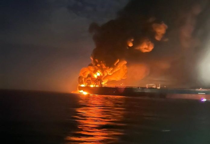 Russian tanker hit by Ukrainian sea drones
