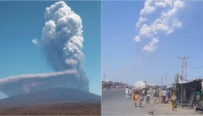 Hayli Gubbi volcano in Ethiopia exploded after 12,000 years.