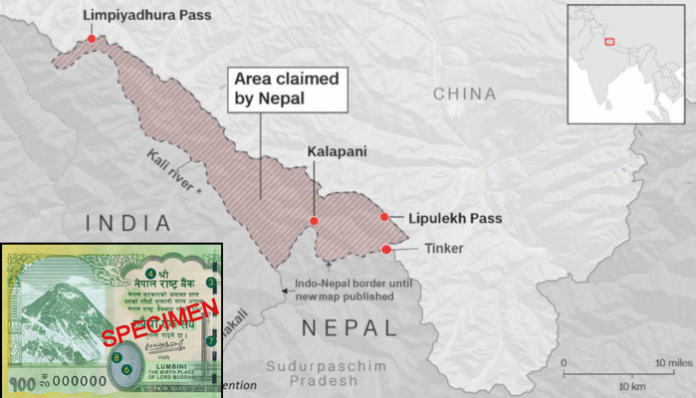 Nepal's central bank launched currency notes showing Indian territories as part of Nepal.