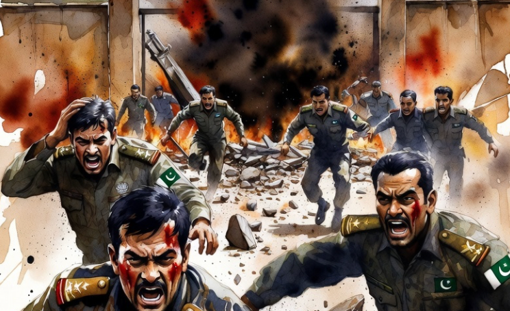 Suicide blasts at Pakistani's FC headquarters