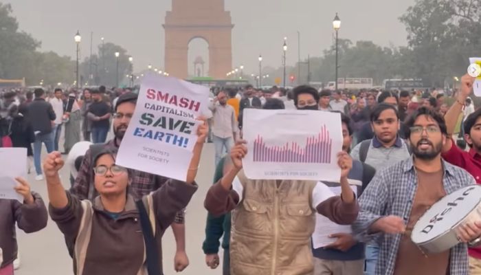 Delhi ‘anti-pollution’ protest: Scientists For Society distances itself from Hidma slogans, but its own pro-Naxal, pro-Palestine and anti-Hindu stance stands exposed