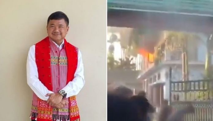 Tuliram Ronghang house burnt