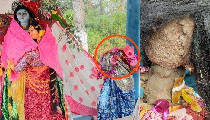 The beheading of a Hindu idol in Raynagar village is downplayed by West Bengal police.