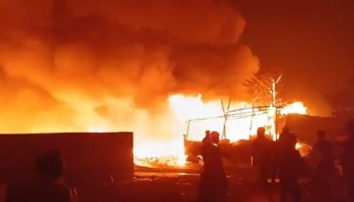 Fire near Eco Park Kolkata