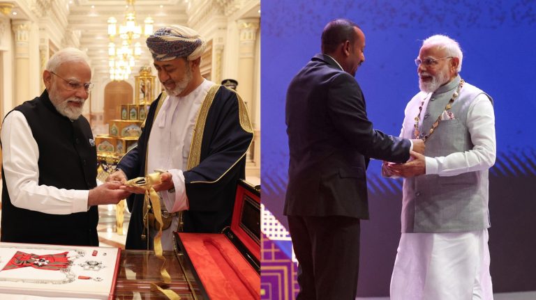 PM Modi receives Oman’s highest award First Class of the Order, after receiving Ethiopia’s highest award Great Honour Nishan of Ethiopia