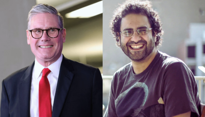 Keir Starmer welcomes Islamic extremist Alaa Abd el-Fattah into the UK.
