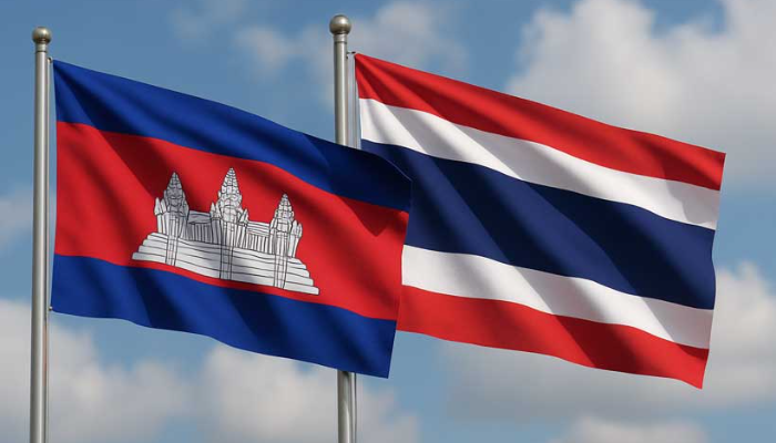 Airstrikes are launched on Cambodia by Thailand.