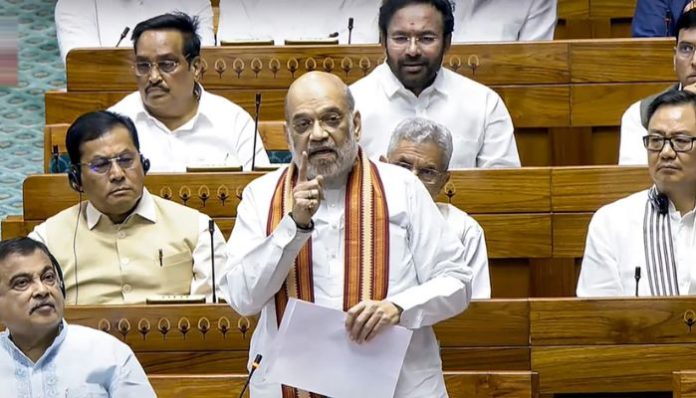 Amit Shah said in the Rajya Sabha that dividing the national song Vande Mataram started appeasement politics, which contributed to India’s partition. He urged protecting national symbols and dismissed claims linking the debate to election politics.