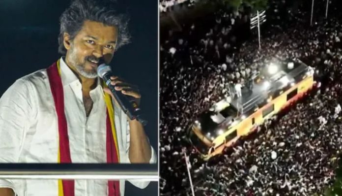 Actor vijay Erode rally