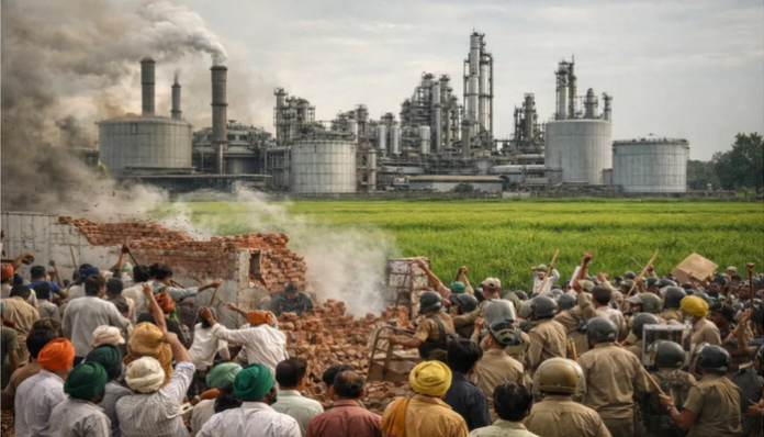 Protests were held in Rajasthan against an ethanol plant.