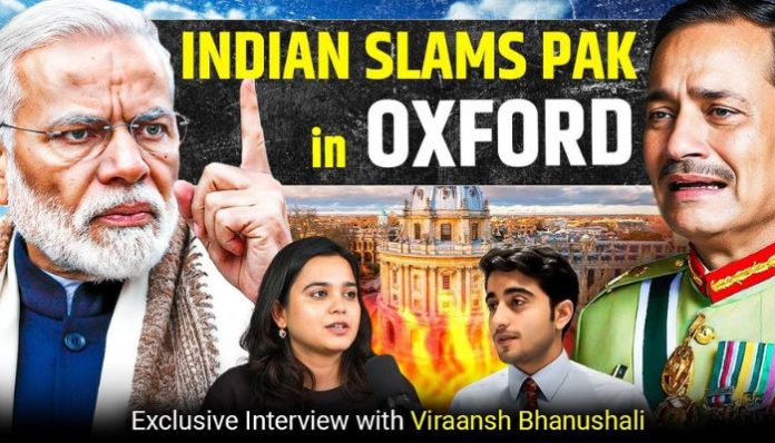 Viraansh Bhanushali presented some hard hitting facts on Pakistan in the Oxford Union Debate.