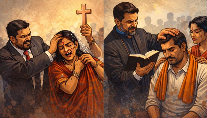 Multiple FIRs and court orders reveal a Shahjahanpur conversion racket linked to ₹4 crore funding and Tamil Nadu based missionary organisations.