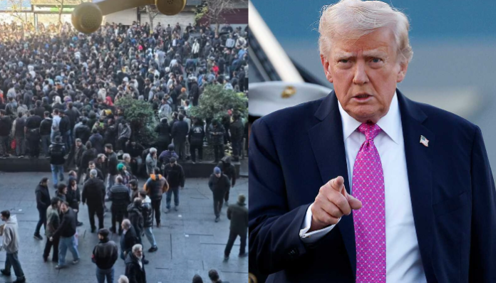 If the Iranian government uses force against protestors, Donald Trump has threatened to step in.