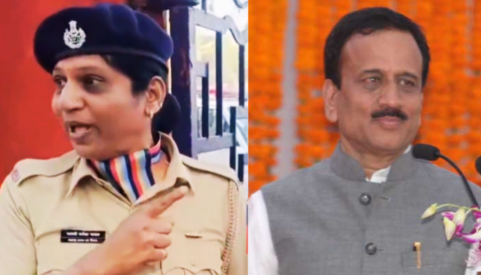 Forest Guard Madhavi Jadhav offended by Girish Mahajan not mentioning Bhimrao Ambedkar in his speech.