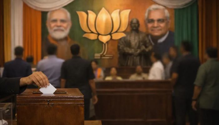 How BJP elect its National President? Read about the election process, constitutional rules, the electoral college, and the past presidents