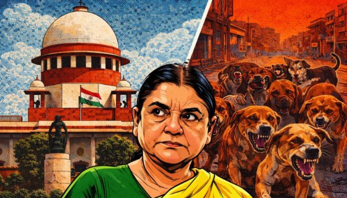 Supreme Court raps Maneka Gandhi, restrains dog lovers’ arguments in stray dog death case