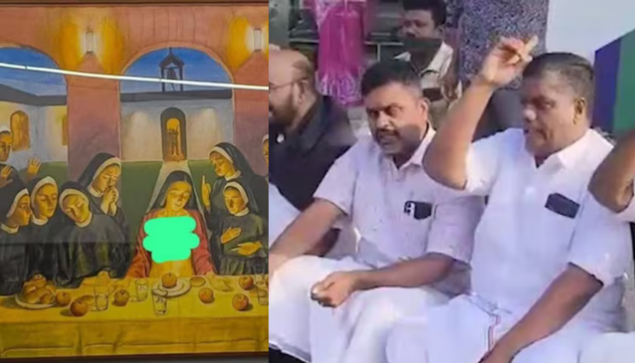 Christian groups protests against the artwork.