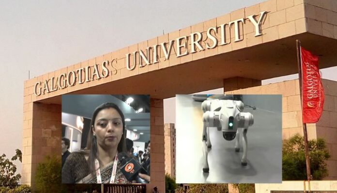 Chinese Unitree robot dog showcased as ORION at AI summit by Galgotias University