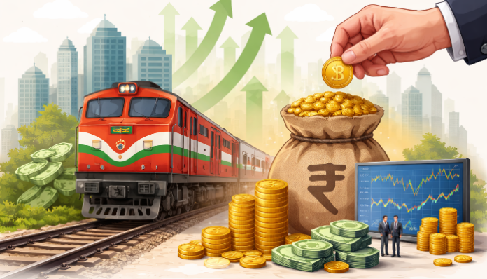 The government intends to use rail PSU stake sales to generate ₹80,000 crore by FY30.