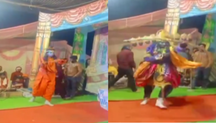 Arrow shot by actor playing Ram hit the right eye of the actor playing Ravan in Uttar Pradesh.