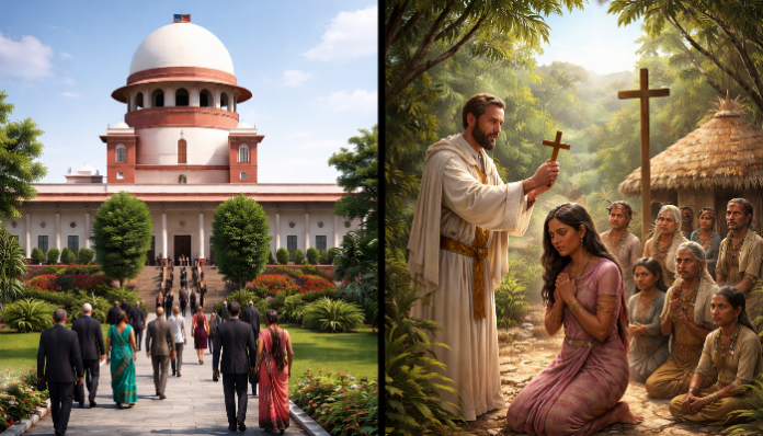 A plea to remove hoardings that are prohibiting missionaries from entering 8 villages in Chhattisgarh is denied by the SC.