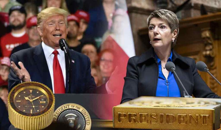 Trump says he raised tariffs on Switzerland because he didn’t like how Swiss President talked to him, later reduced after receiving Rolex clock and 1 kg gold bar as gifts
