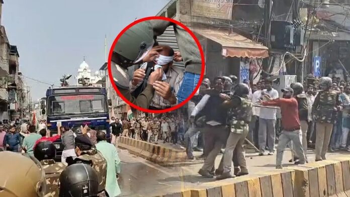 Shirtless protest Indore