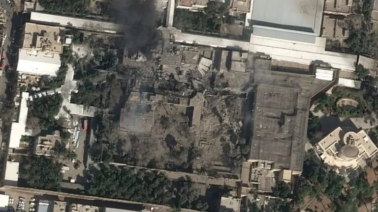 Israel–US drop bombs on Khamenei’s residence, satellite images reveal scene of devastation