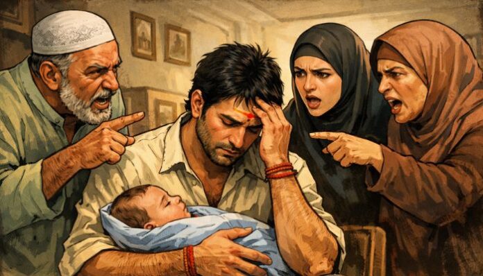 A Kanpur man has accused his wife and in laws of forcing religious conversion, assault and threats