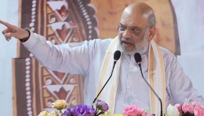 The West Bengal Parivartan rally is addressed by Amit Shah.